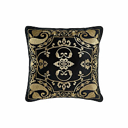 Coussin DKD Home Decor Noir Doré 45 x 10 x 45 cm Arabe