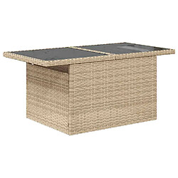 Acheter vidaXL Salon de jardin avec coussins 6 pcs beige résine tressée