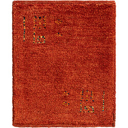 Vidal Tapis de laine 50x45 rouge Gabbeh