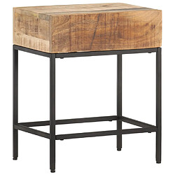 vidaXL Table d'appoint 40x30x50 cm Bois massif de manguier brut