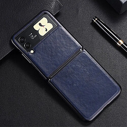 Coque en TPU + PU anti-rayures bleu pour votre Samsung Galaxy Z Flip3 5G