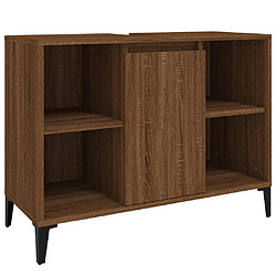 vidaXL Meuble d'évier chêne marron 80x33x60 cm bois d'ingénierie