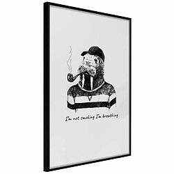 Paris Prix Affiche Murale Encadrée Captain Walrus 20 x 30 cm Noir