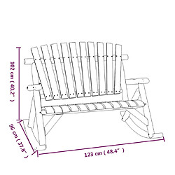 vidaXL Ensemble de salon de jardin 3 pcs bois massif d'épicéa pas cher