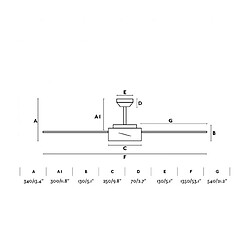 Acheter faro Plafonnier ventilateur Hydra Noir 33 Cm