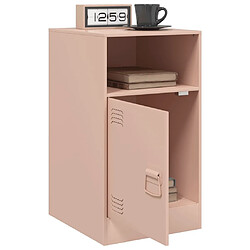 Acheter vidaXL Table de chevet rose 34,5x39x62 cm acier