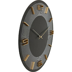 Acheter Karedesign Horloge murale Leonardo noire et dorée Kare Design