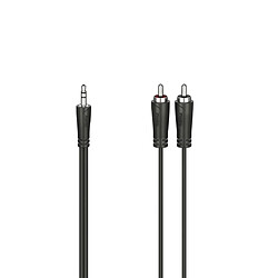 HAMA Câble audio, fiche jack mâle 3,5mm - 2 fiches RCA mâles, stéréo, 5,0 m