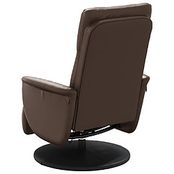 Acheter vidaXL Fauteuil inclinable de massage repose-pieds marron similicuir