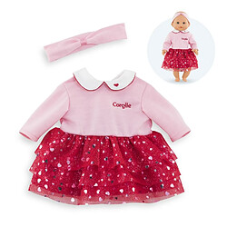 Corolle Bb30 robe + bandeau petales de coeurs