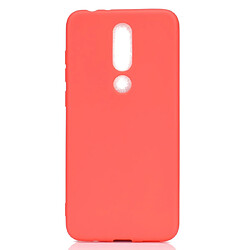 Wewoo Coque Souple Pour Nokia 6.1 Plus Candy Color TPU Case Rouge