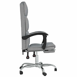 Acheter Maison Chic Fauteuil inclinable de bureau,Fauteuil luxe de relaxation Gris clair Tissu -MN22223