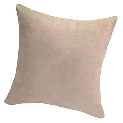 Avis Couvre-oreiller en daim velours de couleur unie Throw Taie d'oreiller beige-45x45cm