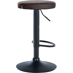 Non Tabouret de bar Ponte simili cuir noir pas cher