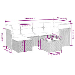 Avis Maison Chic Ensemble Tables et chaises d'extérieur 7pcs avec coussins,Salon de jardin noir résine tressée -GKD495444