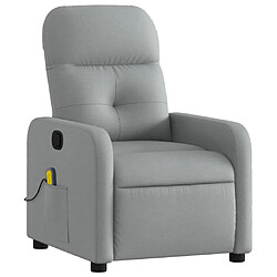 Avis Maison Chic Fauteuil Relax pour salon, Fauteuil de massage inclinable Gris clair Tissu -GKD50909