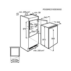 Réfrigérateur 1 porte intégrable à glissière 142l - LRB2AE88S - ELECTROLUX pas cher