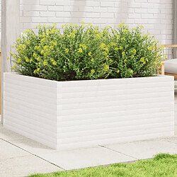 vidaXL Jardinière blanc 100x100x46 cm bois de pin massif