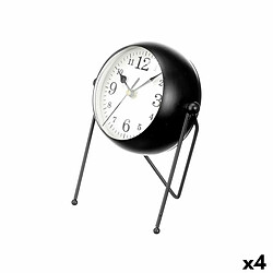 Gift Decor Horloge de table Noir Métal 18 x 21 x 12 cm (4 Unités)