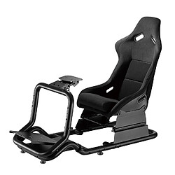 Acheter Simulateur de course Cockpit 3 en 1 Siège de jeu jusqu'à 130kg Support de levier de vitesse Support de volant Support TV jusqu'à 50" Max. Vesa 400x200 ...