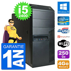 PC Tour Lenovo M91p Intel Core i5-2400 RAM 4Go Disque Dur 250Go Windows 10 Wifi - Occasion