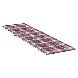 Avis vidaXL Coussin de chaise de terrasse carreaux rouge (75+105)x50x4 cm