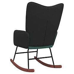 Acheter vidaXL Chaise à bascule Vert foncé Velours et PVC