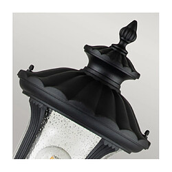 Acheter Elstead Lighting Lampe sur pied extérieur Chicago Aluminium,verre grainé transparent Noir texturé