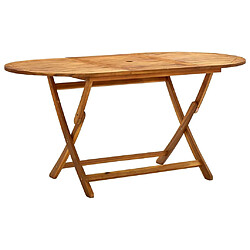 vidaXL Table de jardin pliable 160x85x75 cm Bois d'acacia massif