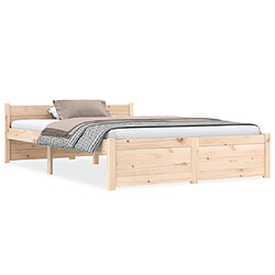 vidaXL Cadre de lit sans matelas bois massif 120x200 cm