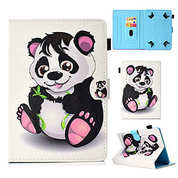 Etui en PU universel 10 pouces panda pour votre Apple iPad 9.7/Lenovo Tab 4 10 Plus etc