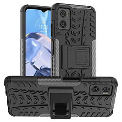 Htdmobiles Coque pour Motorola Moto E22 / E22i - housse etui rigide anti choc + verre trempe - NOIR