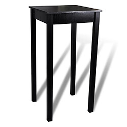 vidaXL Set de 1 table de bar et 2 tabourets noir