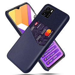 Coque en TPU + PU anti-griffes, bleu pour votre Vivo Y15s