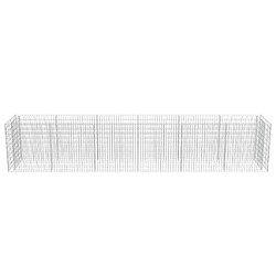 Acheter vidaXL Lit surélevé à gabion Acier galvanisé 540x90x100 cm