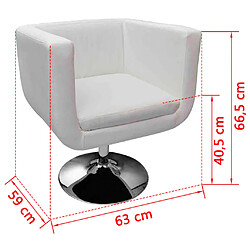 Avis vidaXL Tabouret de bar Blanc Similicuir