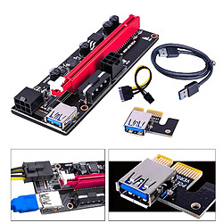 Acheter PCI-E VER 009S 1x à 16x Extension Graphique Adaptateur USB 3.0 Câble USB Noir