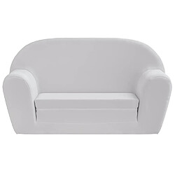 Avis vidaXL Chaise longue pliable pour enfants gris clair