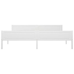 Acheter Maison Chic Lit adulte - Lit simple Cadre de lit,Structure du lit Contemporain Bois de pin massif Blanc 200x200 cm -MN86988