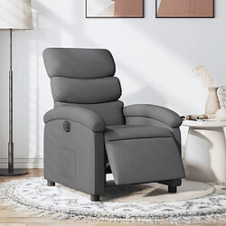 Maison Chic Fauteuil Relax pour salon, Fauteuil inclinable électrique Gris foncé Tissu -GKD49697