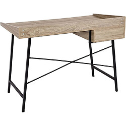 Acheter Decoshop26 Bureau table d'ordinateur de bureau avec tiroir de rangement 98x114x60cm aspect chêne BUR04107