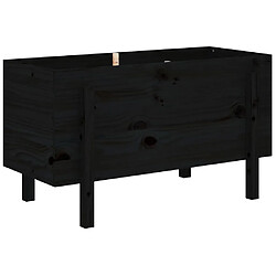 vidaXL Lit surélevé de jardin noir 101x50x57 cm bois de pin massif