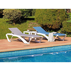 Acheter Set 2 Chaise Longue Marina Club Gris Foncé/Beige - RESOL