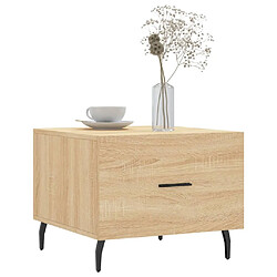 Avis Maison Chic Table basse,Table Console Table d'appoint, Table pour salon Chêne sonoma 50x50x40 cm Bois d'ingénierie -MN99523