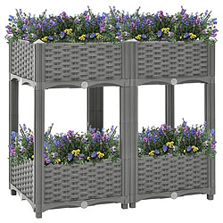 Maison Chic Jardinière,Lit surélevé - Bac à fleurs - pot de fleur 80x40x71 cm Polypropylène -GKD96750