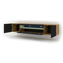 Acheter FURNLUX Table de télévision AURA LED 200x37x42 Crème & Noir