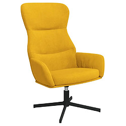 Maison Chic Chaise de relaxation | Fauteuil relax Jaune moutarde Velours -GKD40156