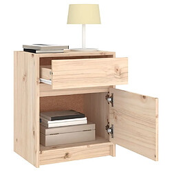 Maison Chic Table de chevet,Table de nuit,Table d'appoint pour salon 40x31x50 cm bois de pin massif -MN48705 pas cher