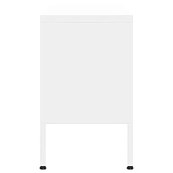 Acheter Maison Chic Meuble TV scandinave - Banc TV pour salon Blanc 105x35x50 cm Acier -MN28460