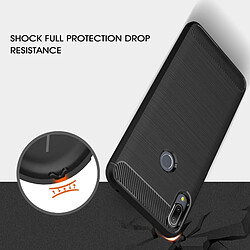 Acheter Wewoo Coque TPU Antichoc en Fibre de Carbone Texture Brossée pour ASUS ZenFone Max Pro M1 ZB601KL Noir